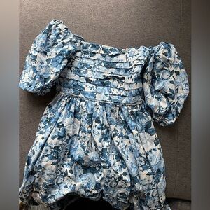 A&F emerson poplin puff sleeve midi dress